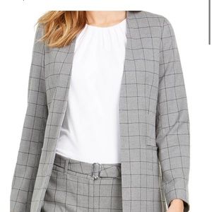 Calvin Klein plaid long blazer NWT